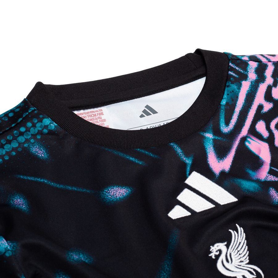 Liverpool Training T-Shirt Pre Match - Black/Semi Pink Glow Kids-SoccerKits Hub | Buy Soccer Jerseys Online